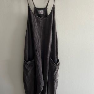 Free People Charcoal Jumpsuit
